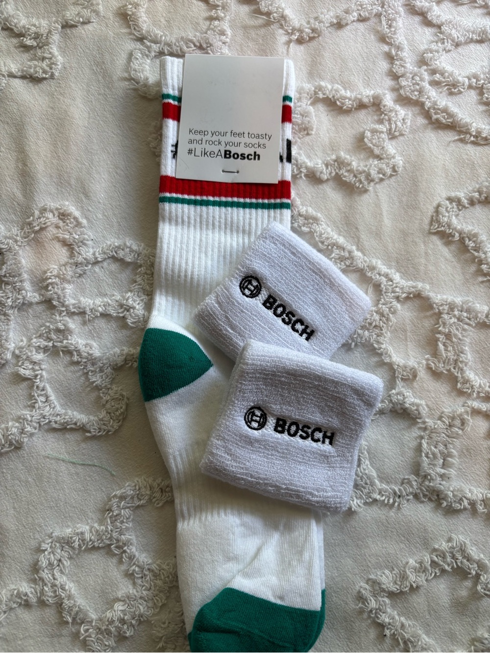 Bosch socks and sweat bands